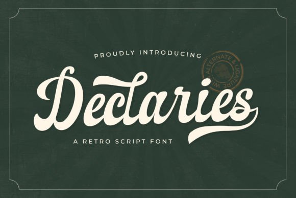 Declaries: The Retro Script Font for Vintage Design