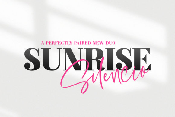 Designing with Sunrise Silencio: A Creative Font Duo