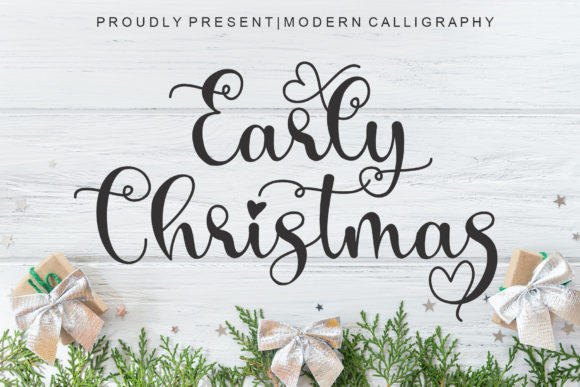 Early Christmas Font: A Script for Charming, Festive Designs
