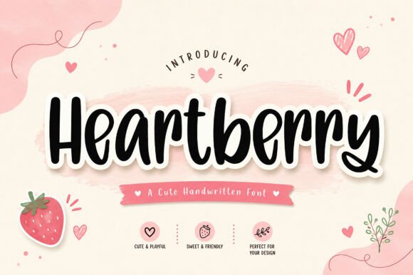 Heartberry: A Sweet Handwritten Script Font for Every Project