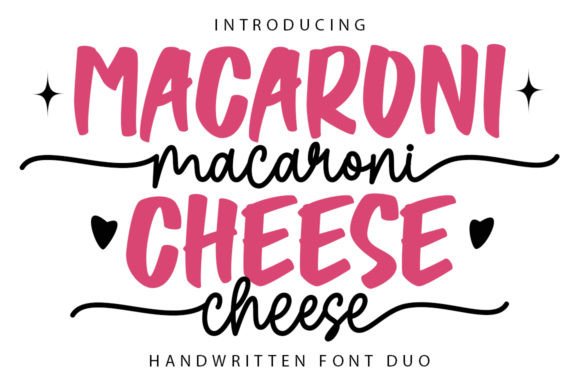 Macaroni Cheese Duo: A Romantic Font for Modern Design