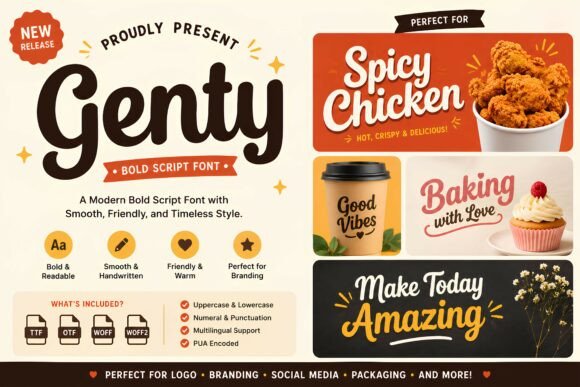Why Genty is the Bold Script Font Your Brand Needs